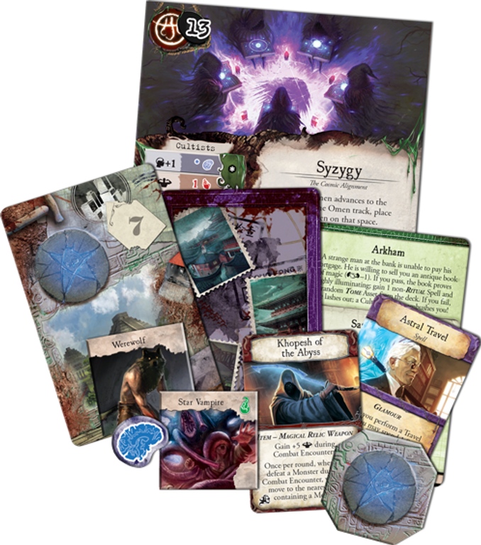 Eldritch Horror: Strange Remnants components