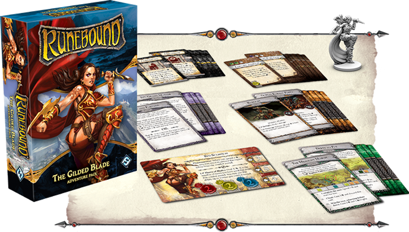 Runebound: La Lame Dorée – Paquet Aventure composants