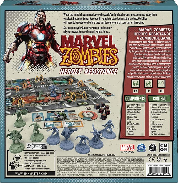 Marvel Zombies: Heroes' Resistance back of the box