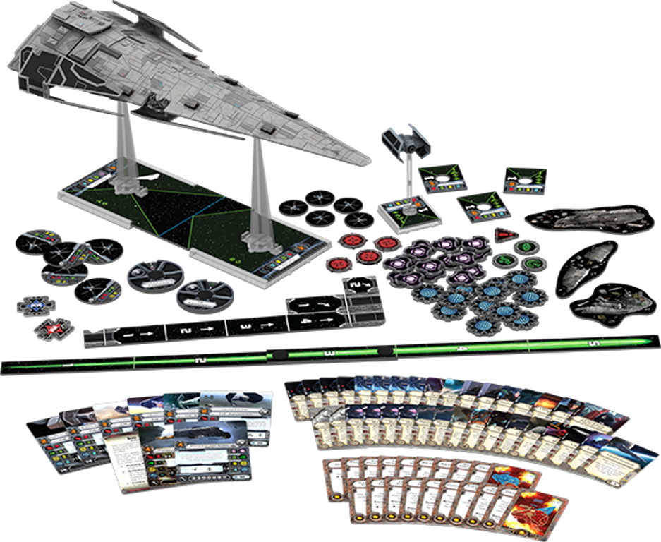 Star Wars: X-Wing Miniatures Game - Imperial Raider Expansion Pack componenten