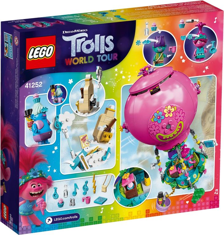 LEGO® Trolls Poppys Heißluftballon rückseite der box