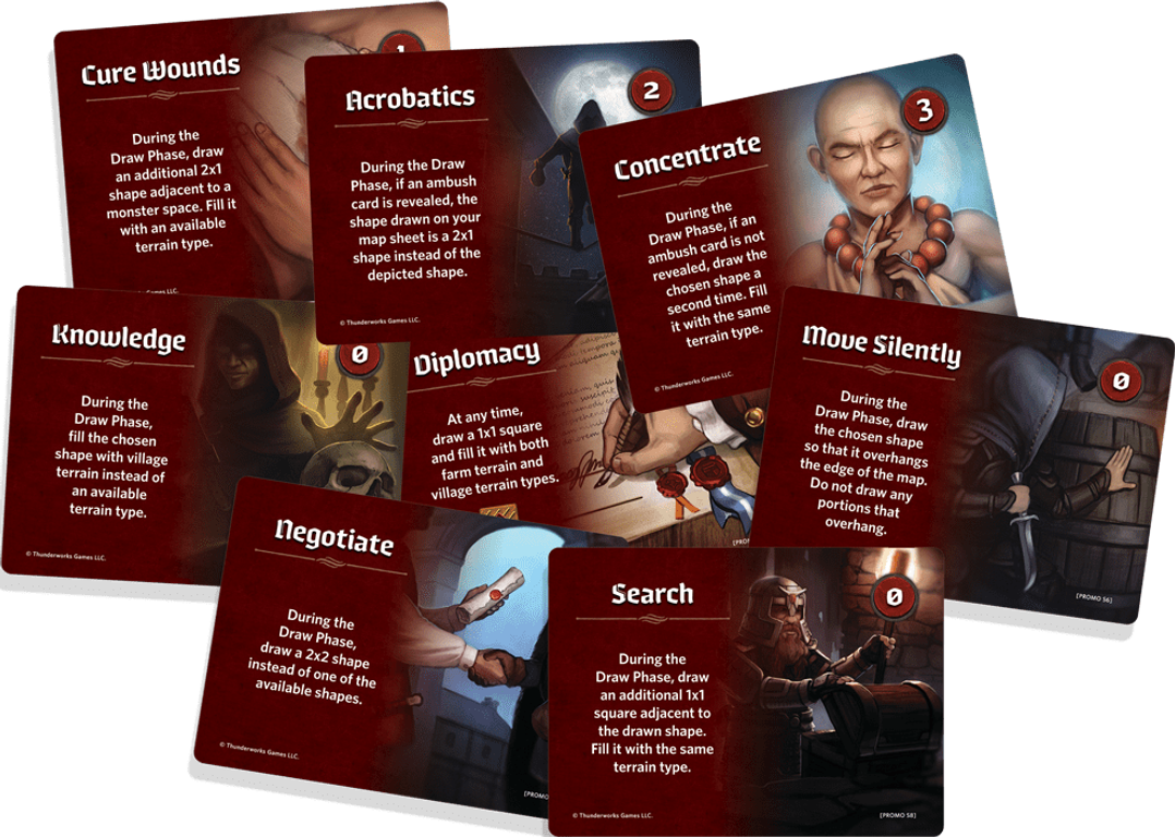 Cartographers: A Roll Player Tale - Skills Mini Expansion cards