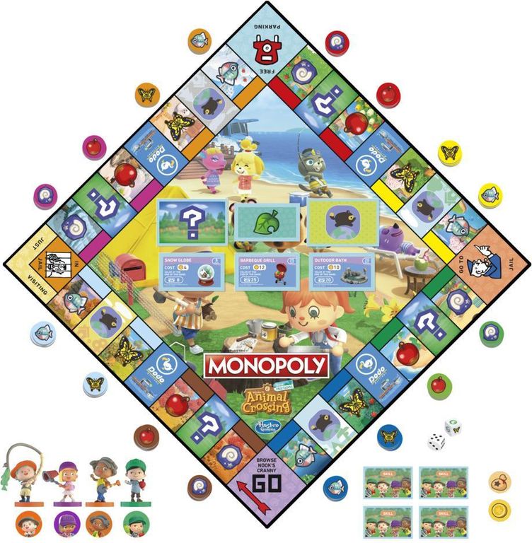 Monopoly: Animal Crossing New Horizons componenti