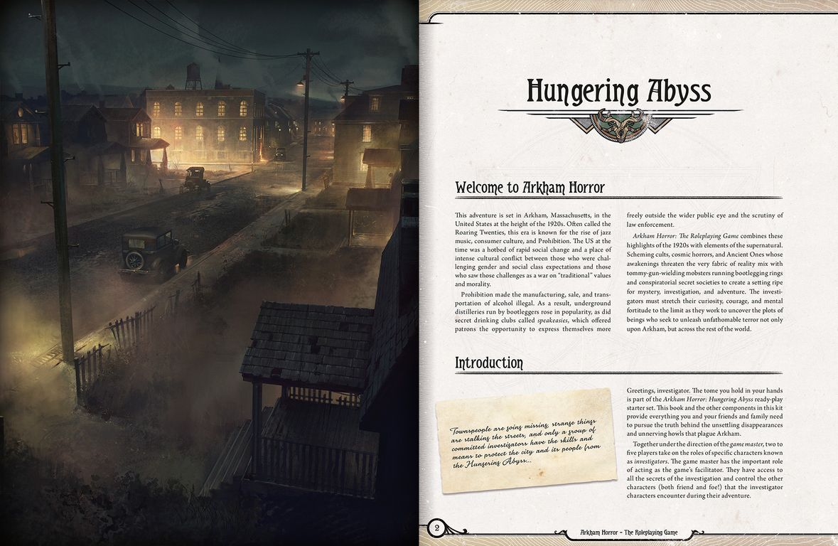 Arkham Horror: The Roleplaying Game – The Hungering Abyss Starter Set manuel