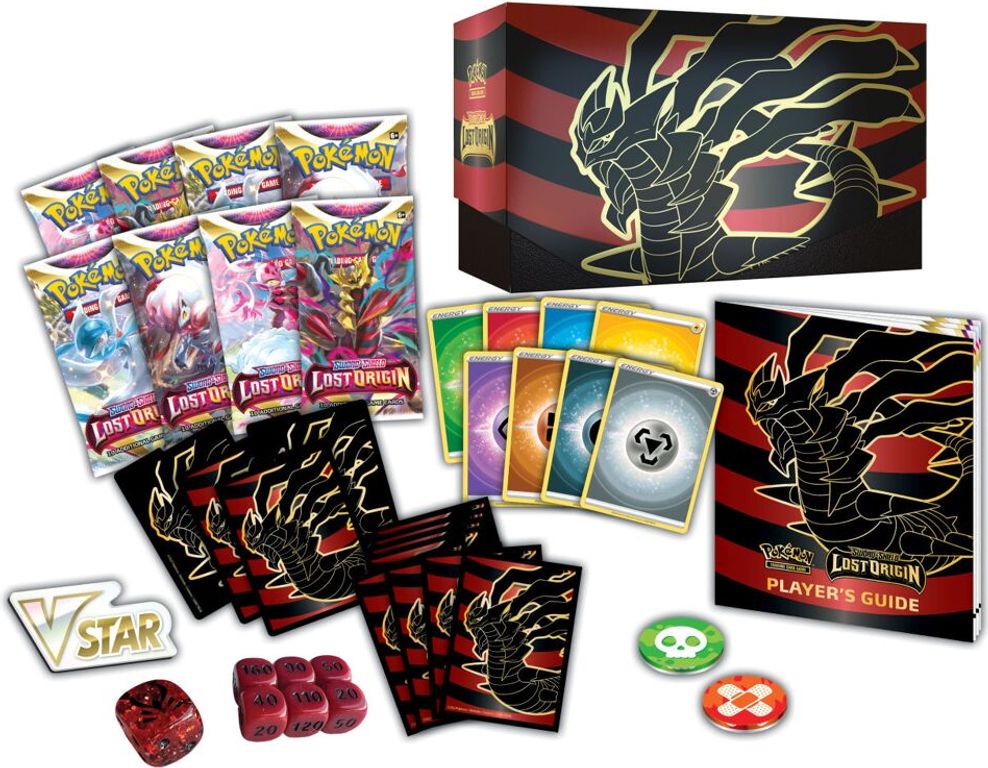 Pokémon TCG: Sword & Shield - Lost Origin Elite Trainer Box components