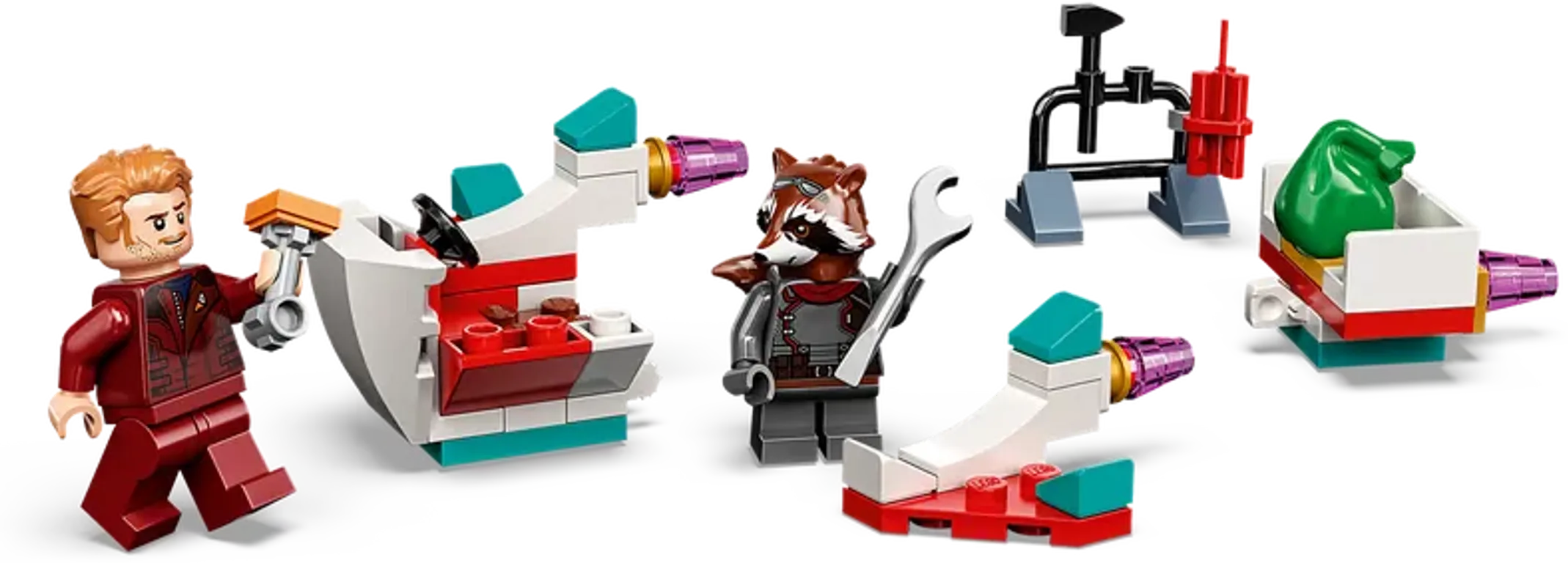 LEGO® Marvel Guardians of the Galaxy Adventskalender 2022 komponenten