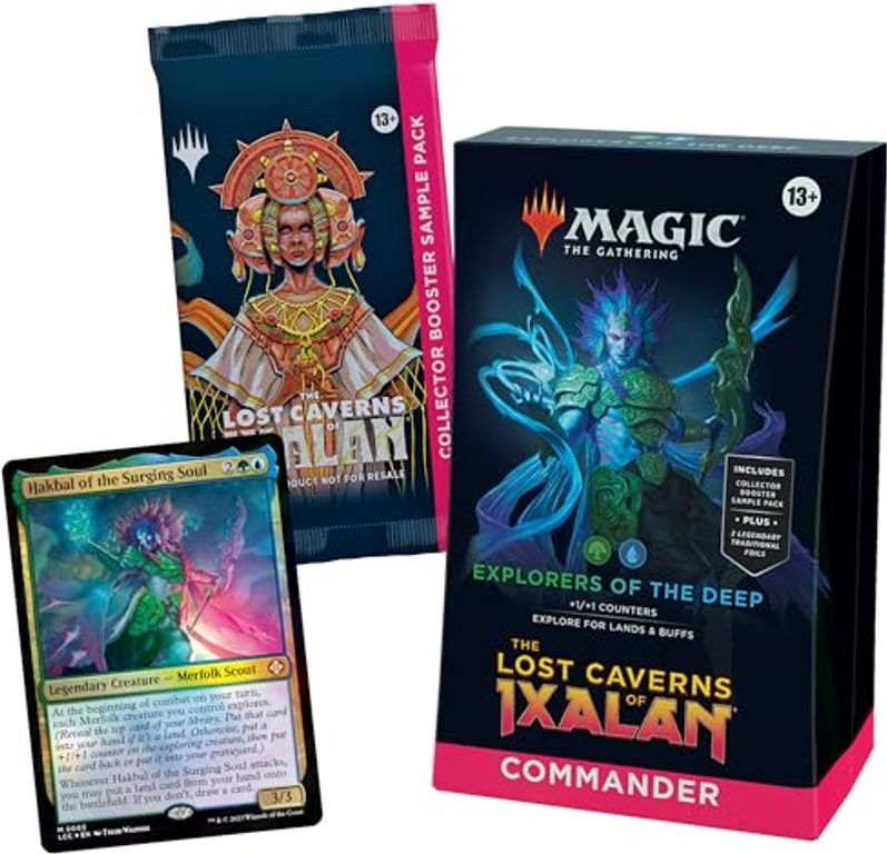 Magic: the Gathering - The Lost Caverns of Ixalan Commander Deck: Explorers of the Deep components