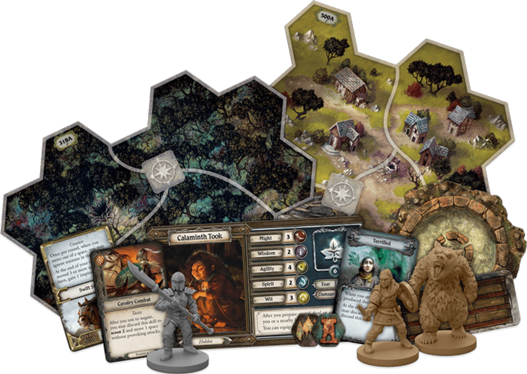 The Lord of the Rings: Journeys in Middle-Earth – Spreading War Expansion componenten