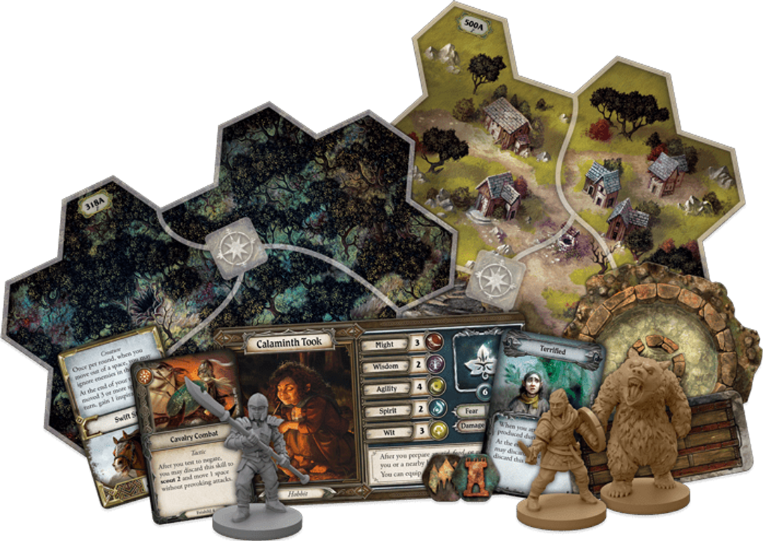 The Lord of the Rings: Journeys in Middle-Earth – Spreading War Expansion components