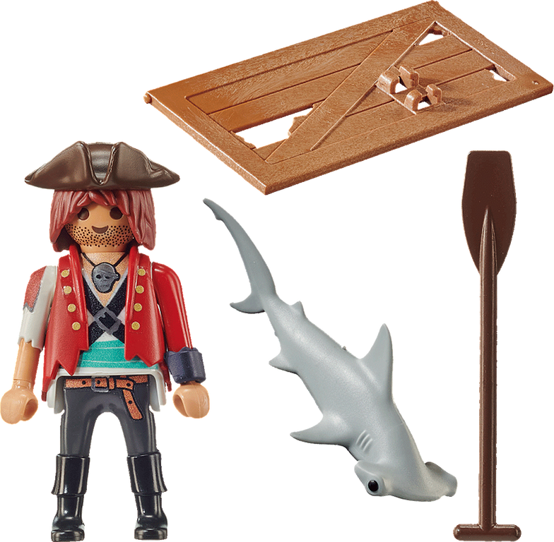 Pirate with Raft components