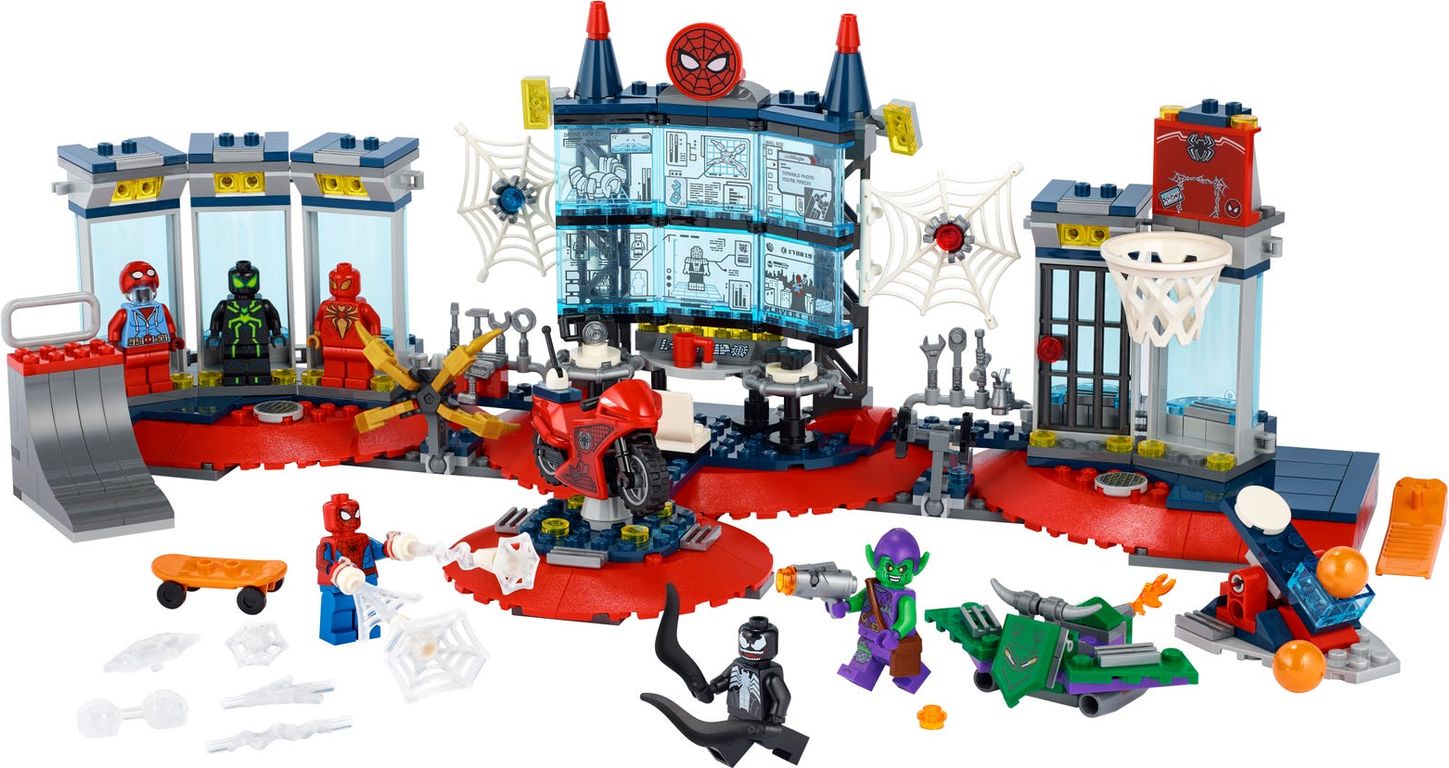 LEGO® Marvel Attack on the Spider Lair components