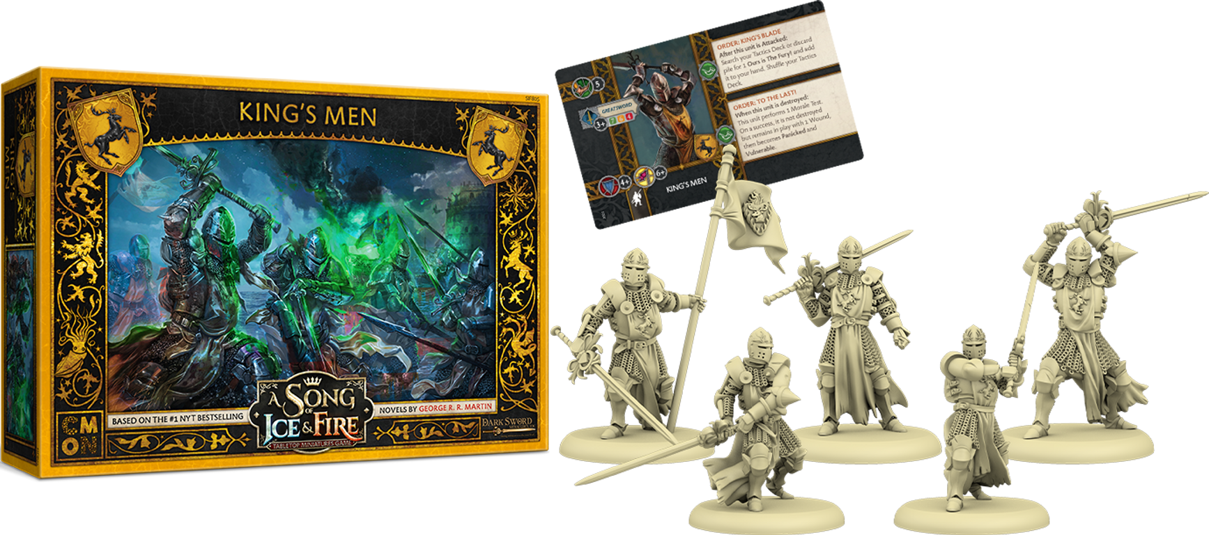 A Song of Ice & Fire: Tabletop Miniatures Game – King's Men components