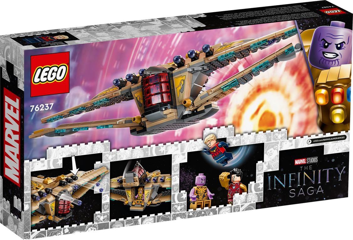 LEGO® Marvel Santuario II: Batalla de Endgame parte posterior de la caja