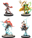 Marvel: Crisis Protocol – Mighty Thor, Lady Sif, Thor, Hero of Midgard & Loki, Prince of Lies miniatures