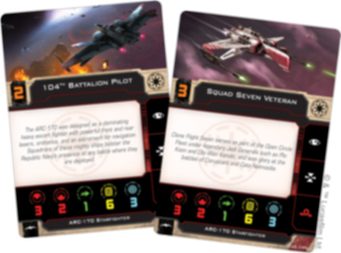 Star Wars: X-Wing (Second Edition) - ARC-170 Starfighter Expansion Pack karten