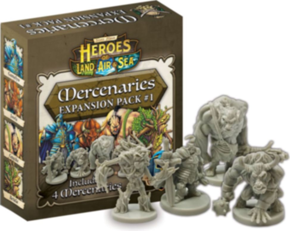 Heroes of Land, Air & Sea: Mercenaries Expansion Pack #1 miniatures