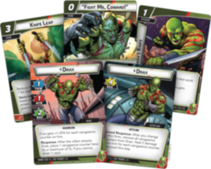 Marvel Champions: The Card Game – Drax Hero Pack cartes