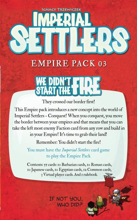 Imperial Settlers: We Didn't Start The Fire back of the box