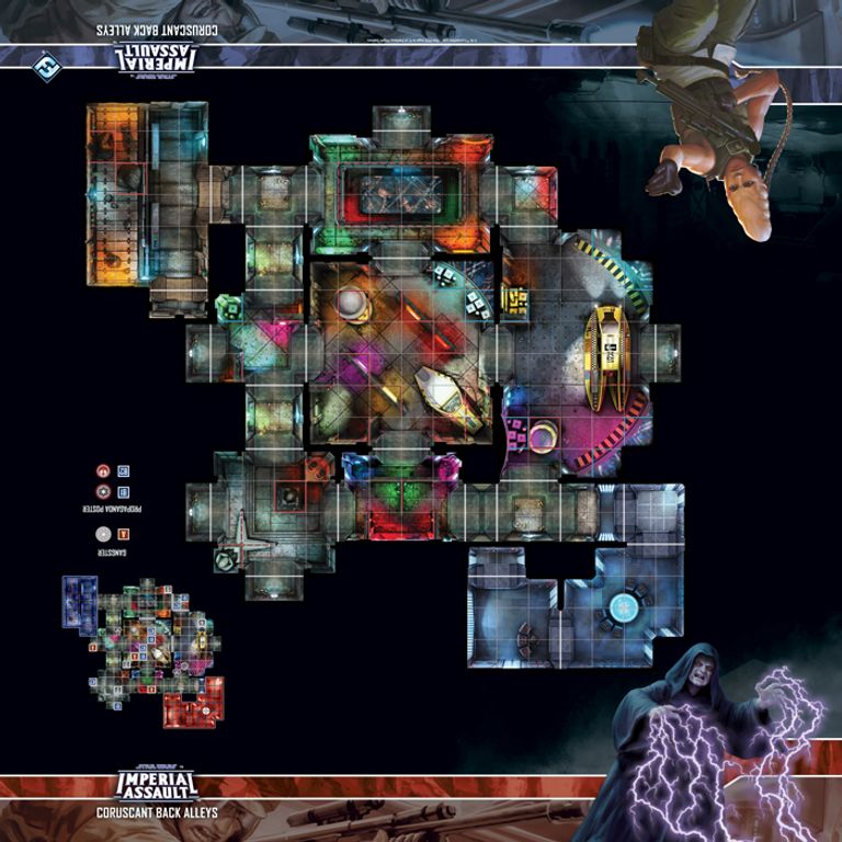 Star Wars: Imperial Assault - Coruscant Back Alleys Skirmish Map game board