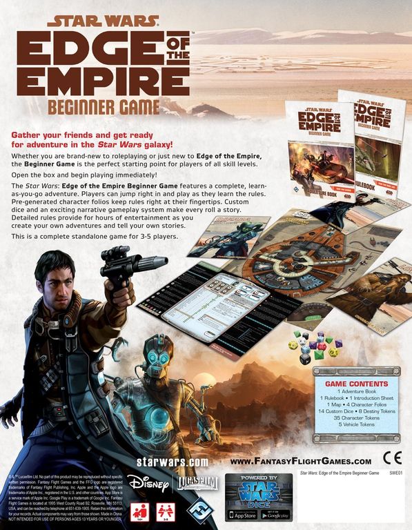 Edge of The Empire Beginner Game rückseite der box