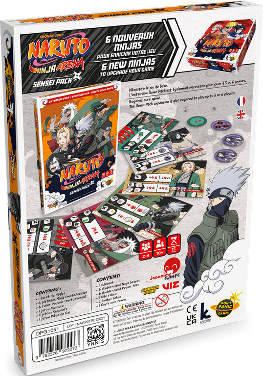 Naruto: Ninja Arena – Sensei Pack back of the box