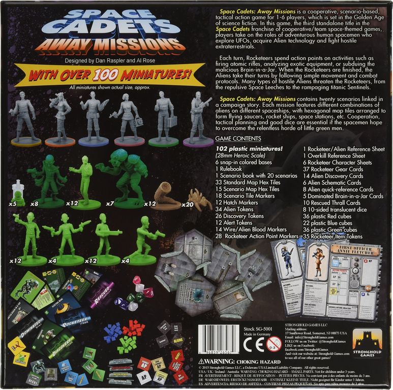 3 Tuiles De Carte / Map Tiles Pour Jeu Space Cadets Away Missions #61 - Figurines Miniatures