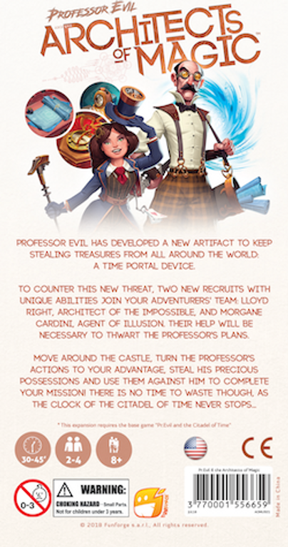 Professor Evil: Architects of Magic back of the box