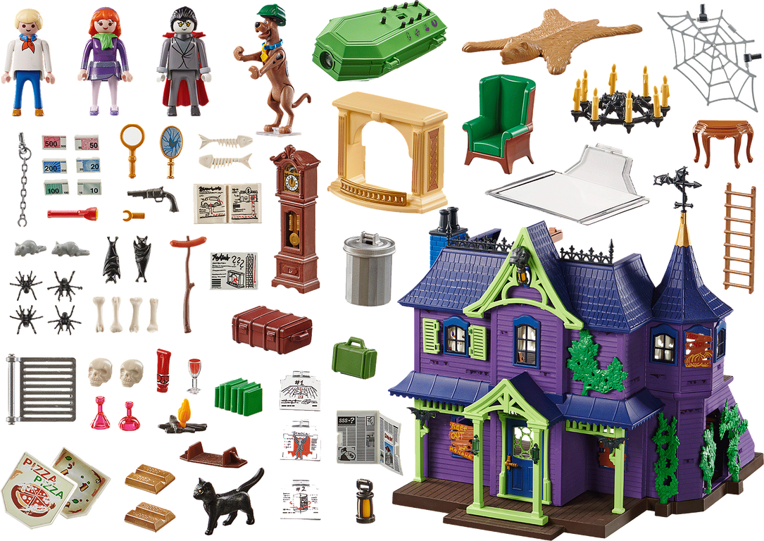 Playmobil® SCOOBY-DOO! Adventure in the Mystery Mansion components