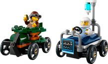 LEGO® City Airplane vs. Hospital Bed Race Car Pack components