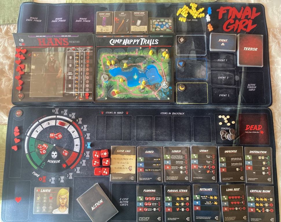 Final Girl: The Happy Trails Horror game board