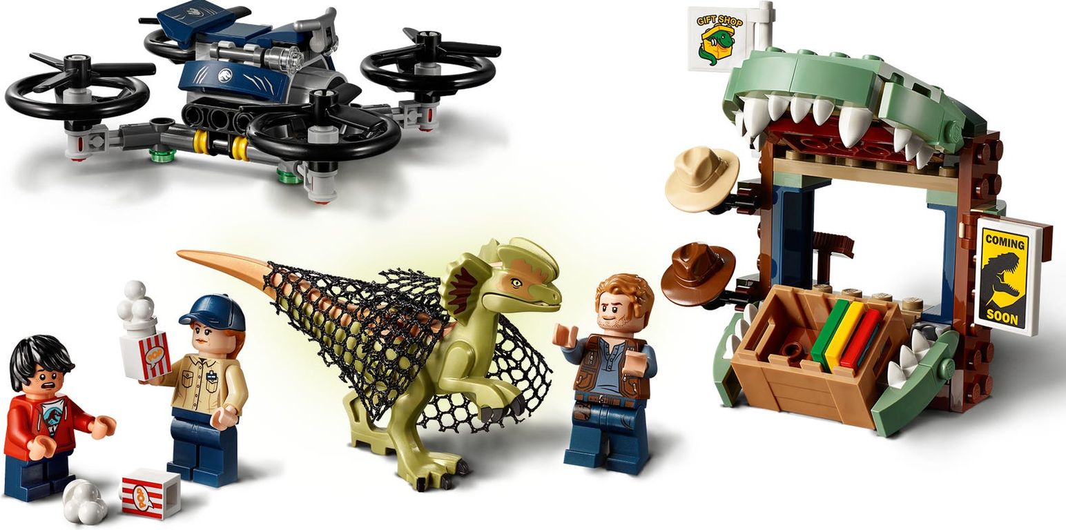 LEGO® Jurassic World Dilophosaurus auf der Flucht minifiguren