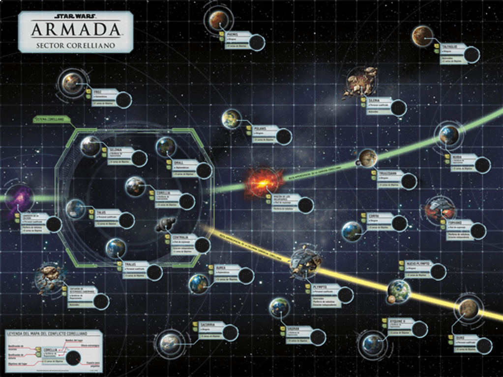 Star Wars: Armada – Le Conflit Corellien plateau de jeu