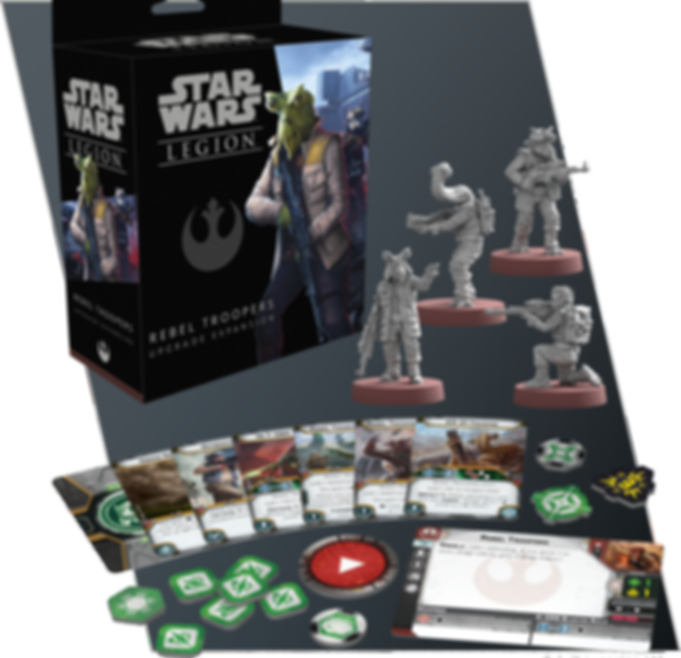 Star Wars: Legion – Rebel Troopers Upgrade Expansion componenten