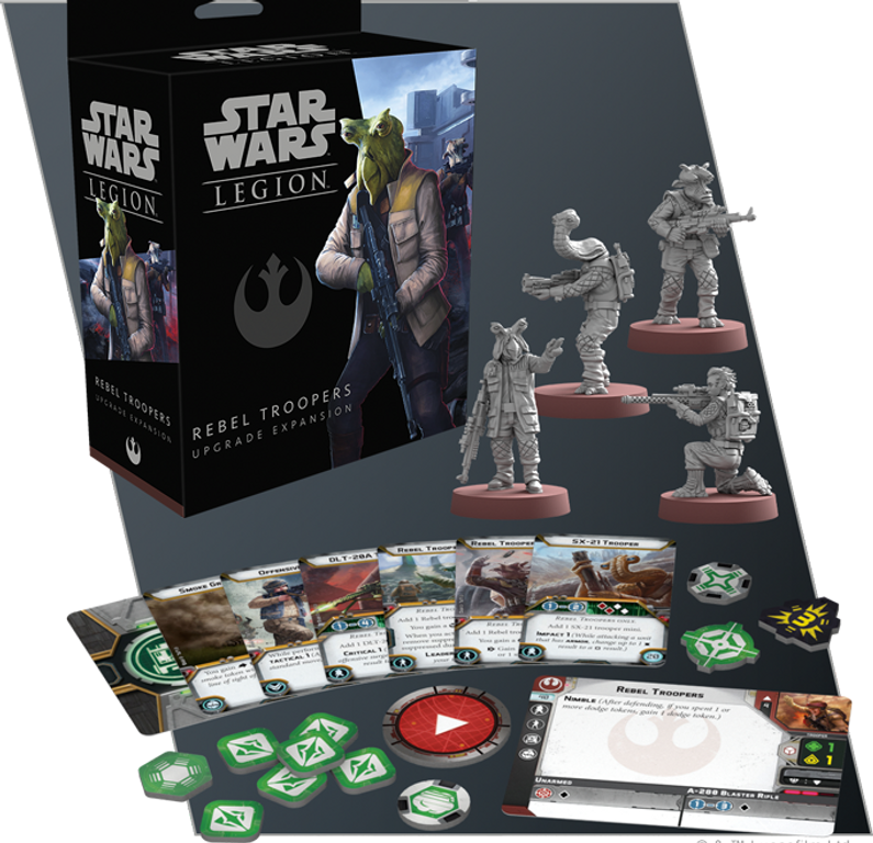 Star Wars: Legion – Rebel Troopers Upgrade Expansion componenti