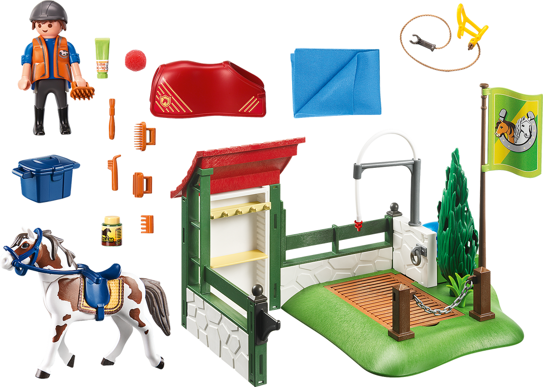 Playmobil® Country Horse Grooming Station components