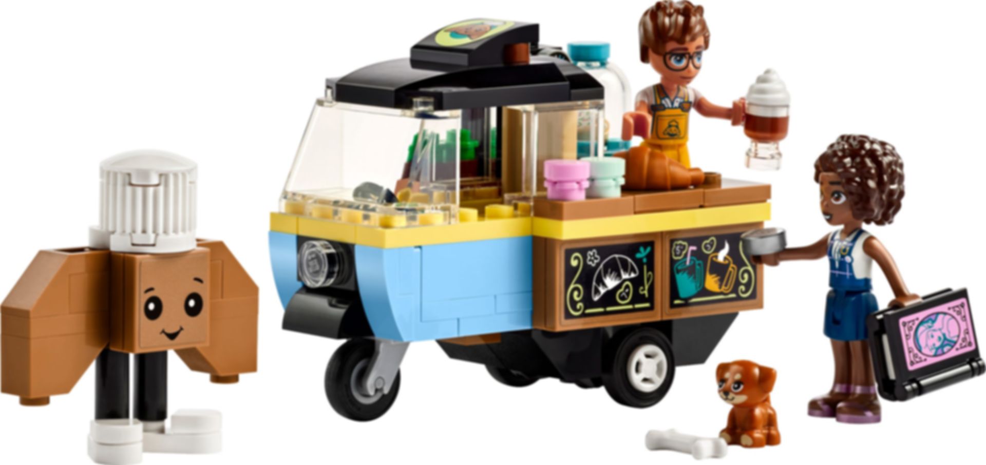 LEGO® Friends Mobile Bakery Food Cart components