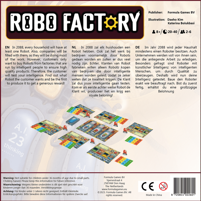 Robo Factory dos de la boîte