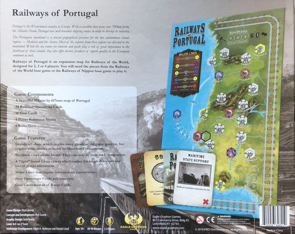 Railways of Portugal back of the box