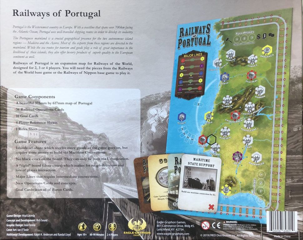 Railways of Portugal achterkant van de doos