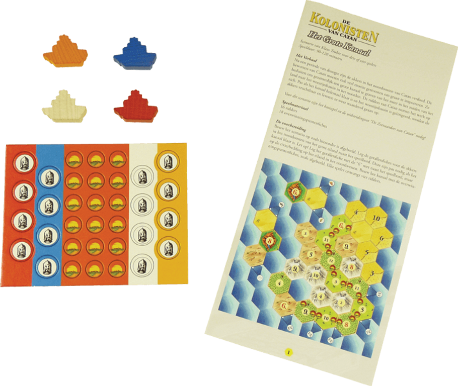 De Kolonisten van Catan: Het Grote Kanaal components