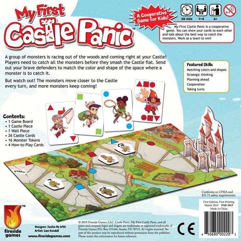 My First Castle Panic parte posterior de la caja