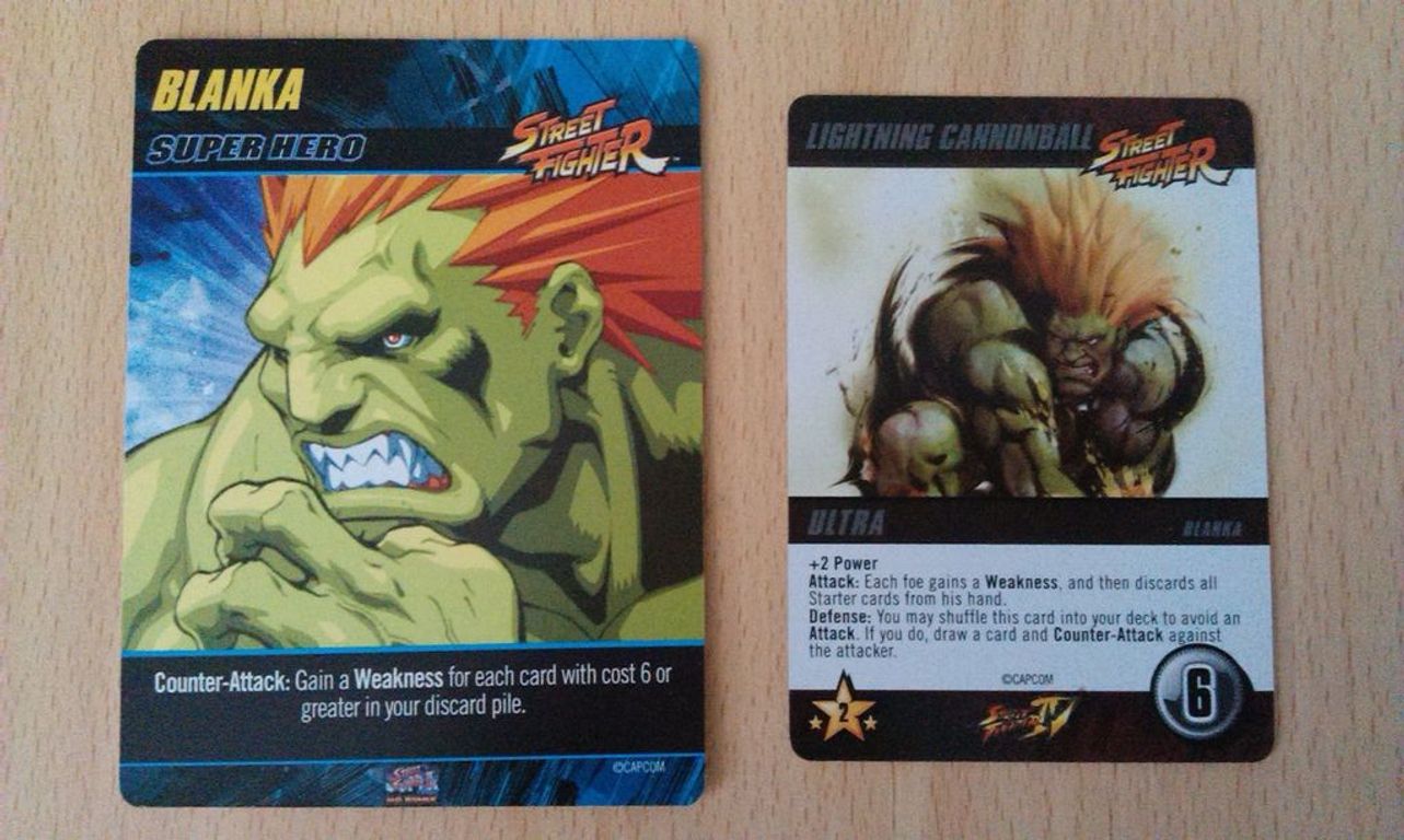 CapCom Street Fighter Deck-Building Game kaarten