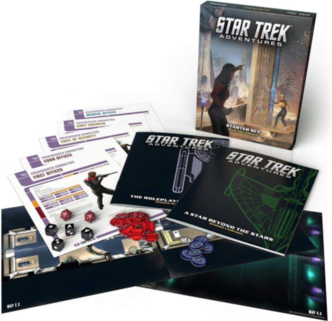 Star Trek Adventures RPG: Starter Set components