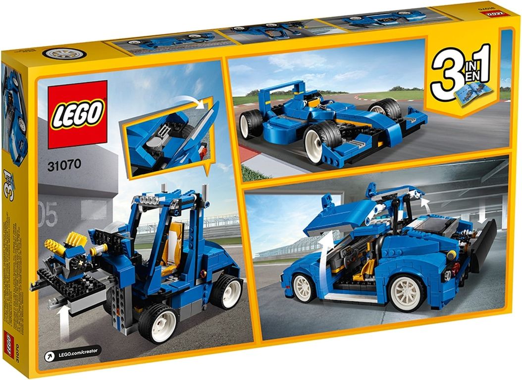 LEGO® Creator Turborennwagen rückseite der box