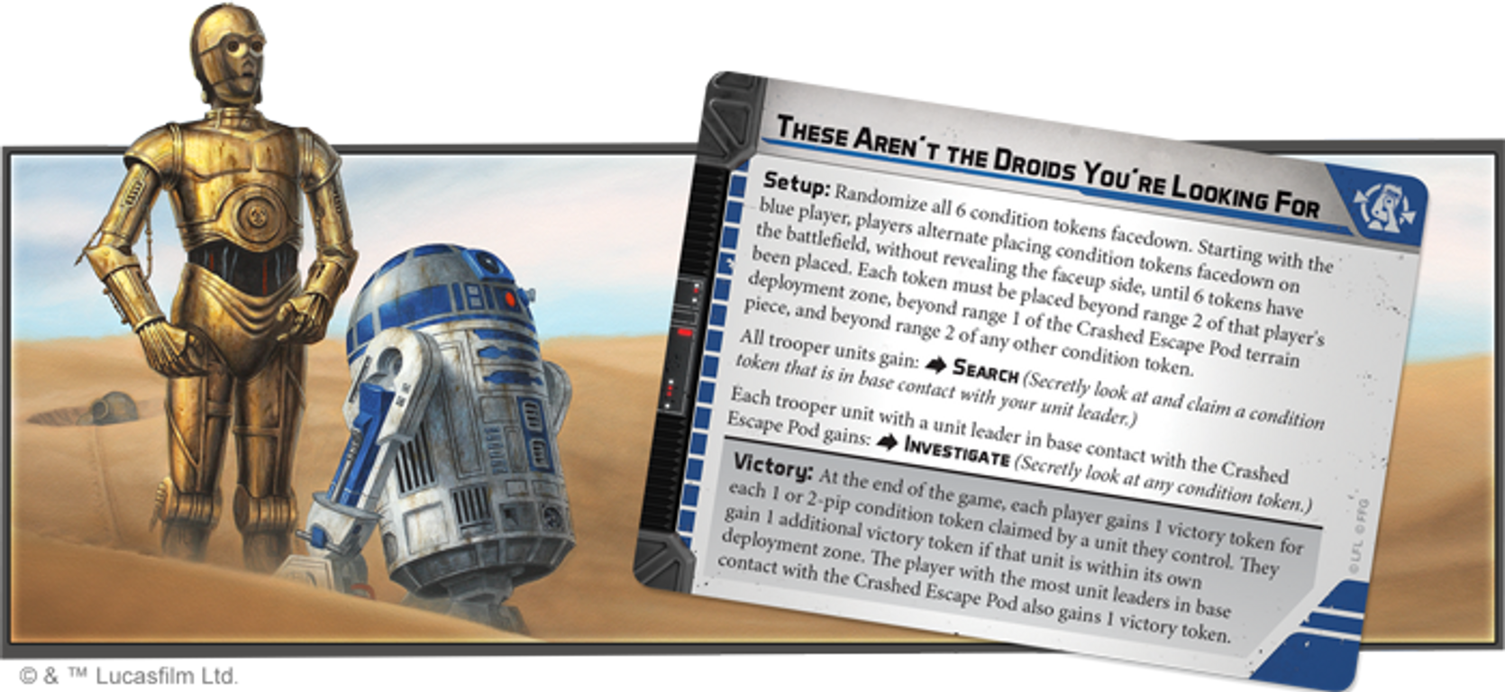 Star Wars: Legión – Cápsula de salvamento estrellada cartas