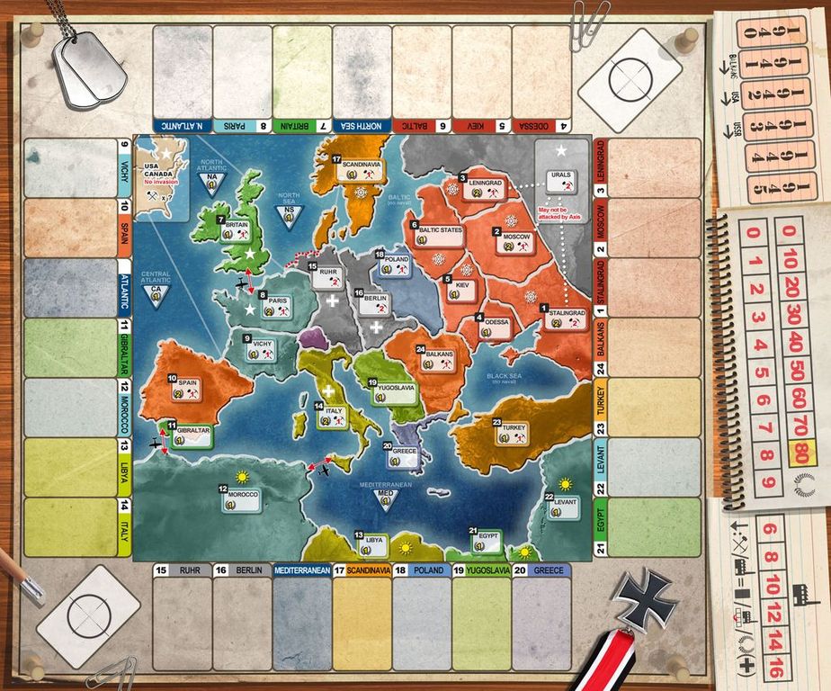 The Fog of War game board