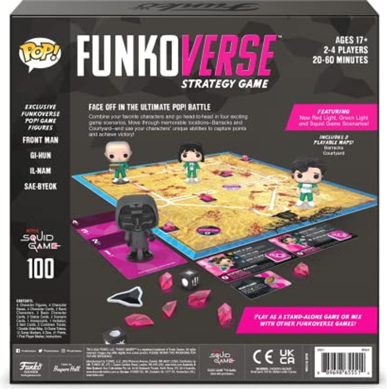 Funkoverse Strategy Game: Squid Game 100 back of the box
