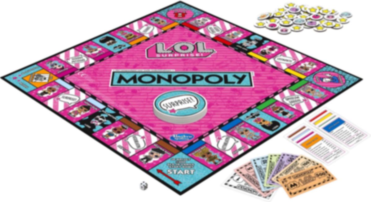 Monopoly L.O.L. Surprise! components