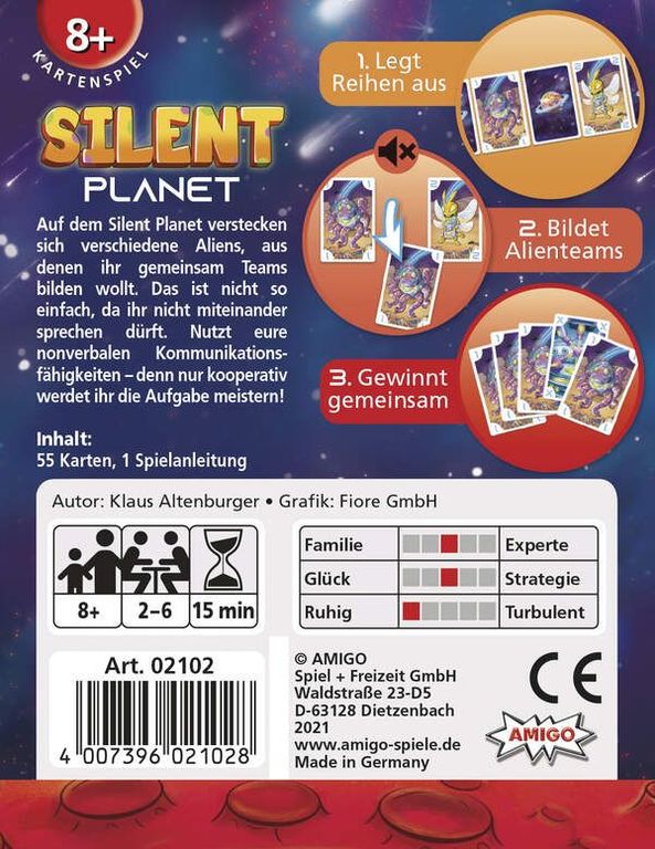 Silent Planet parte posterior de la caja