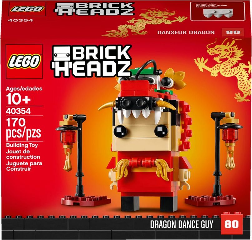 LEGO® BrickHeadz™ Drakendanser achterkant van de doos